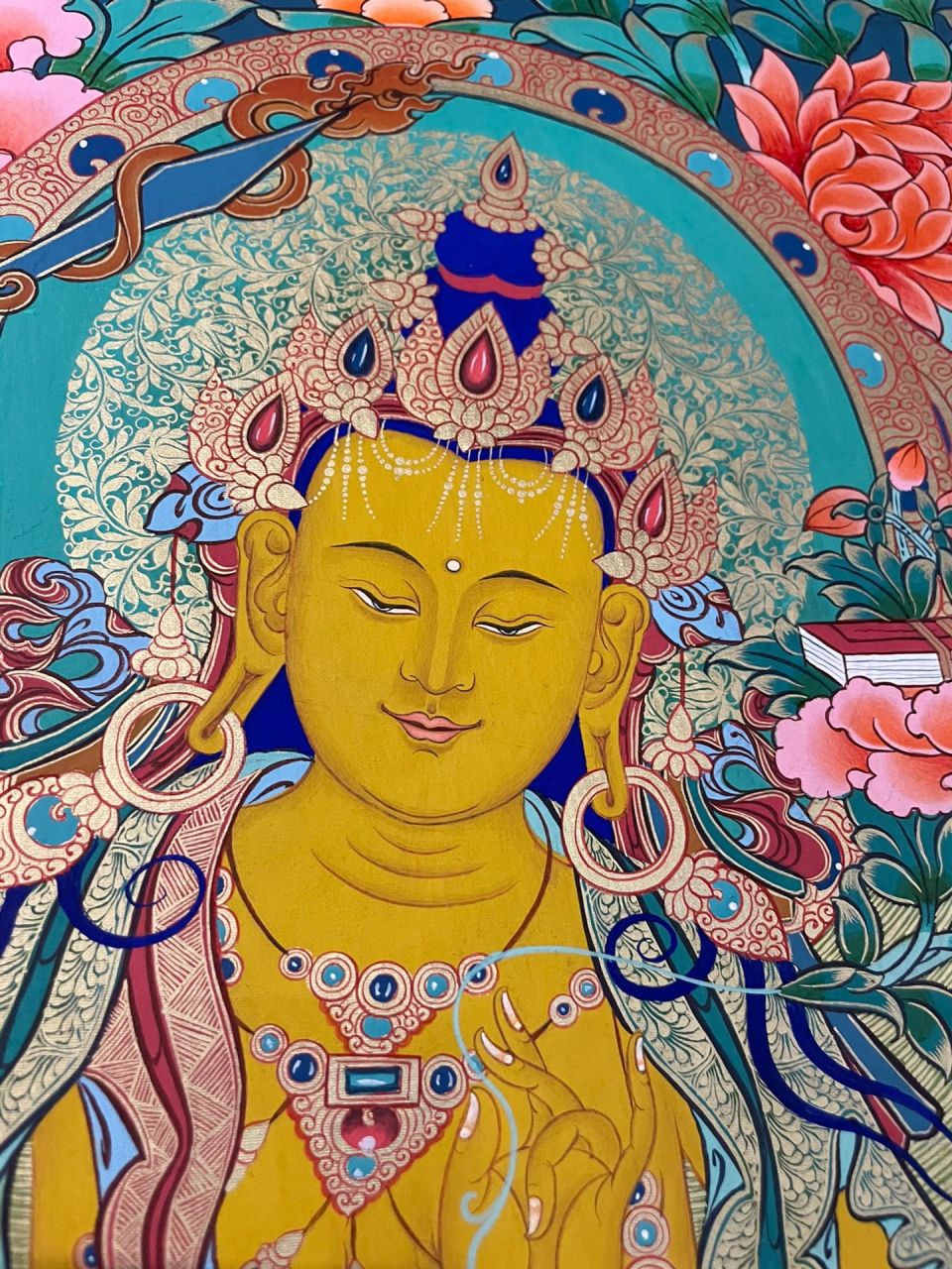慈悲智慧文殊菩萨|高清版手工绘画壁纸 愿见闻者|吉祥如意 如愿以偿