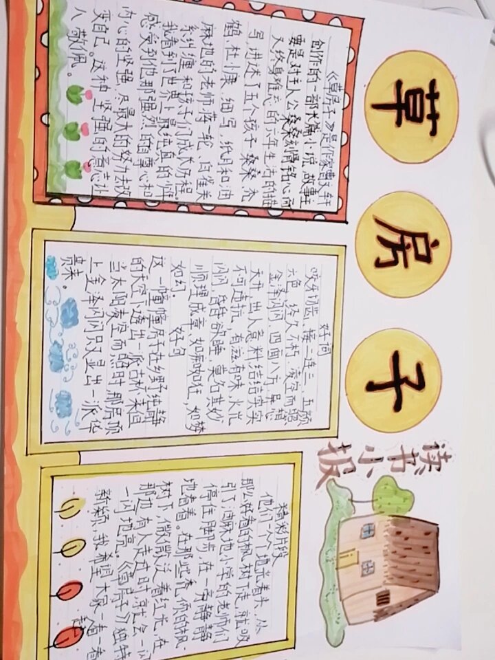 草房子读书小报(有模仿)