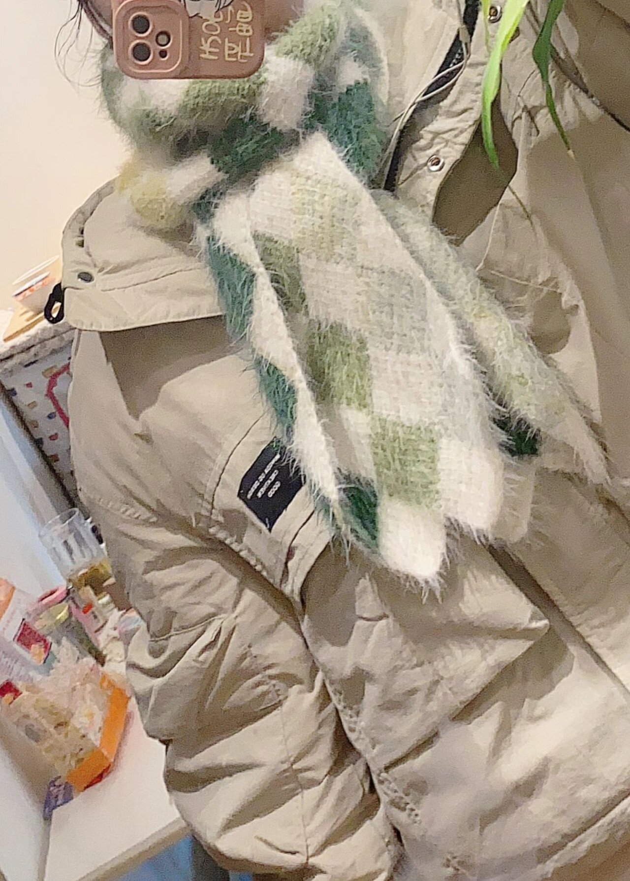 【菱格】阿富汗钩针围巾 这团绿野仙踪真的,它有一个线头 但是这个线