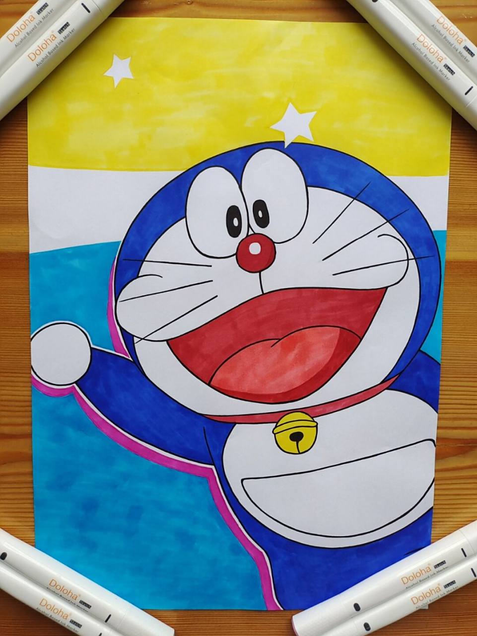 哆啦a梦手绘(附原图) 哆啦a梦手绘,最后一张原图,原图尺寸大,上传裁剪