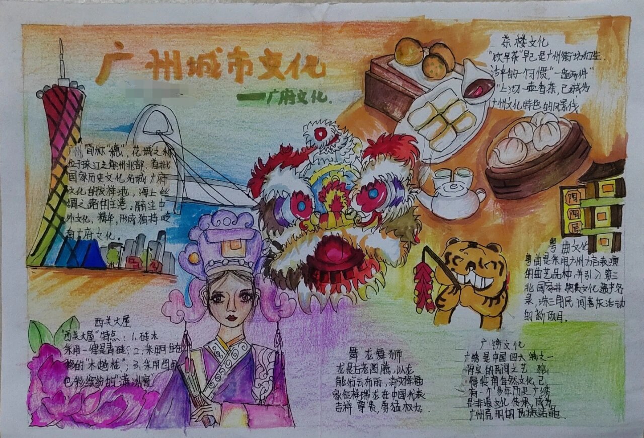 广府文化 儿童画图片