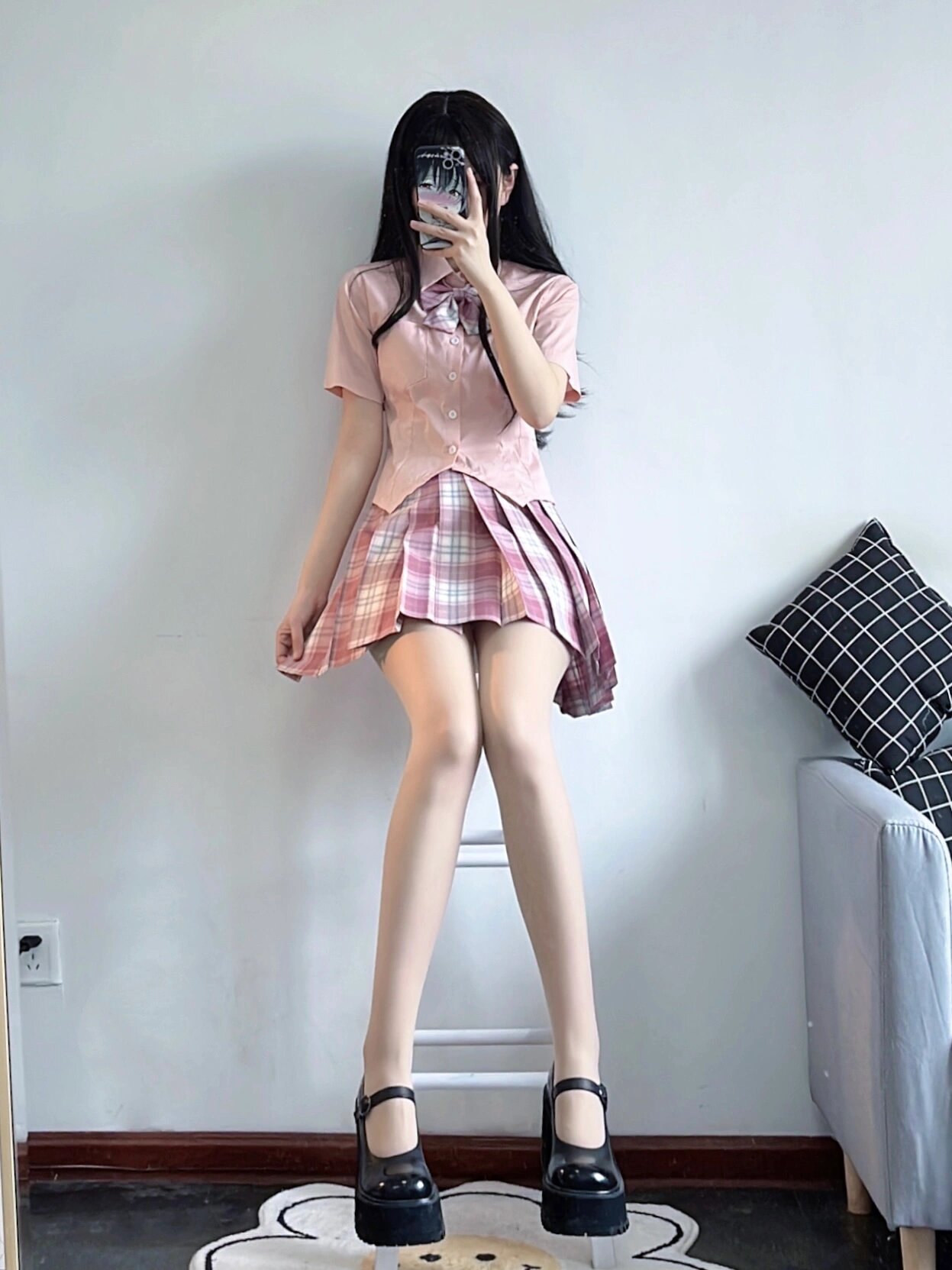 jk制服|肉丝等于一键磨皮 真的不要再光腿穿裙子啦!