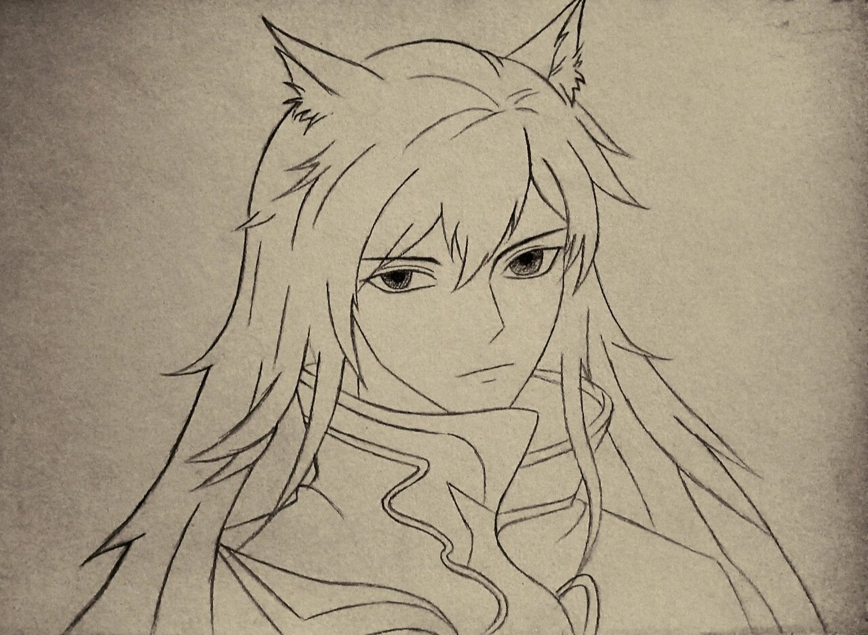 百里守约 朱雀志 绘画过程 早呀,我好困呀,给你们发完我就要上课了