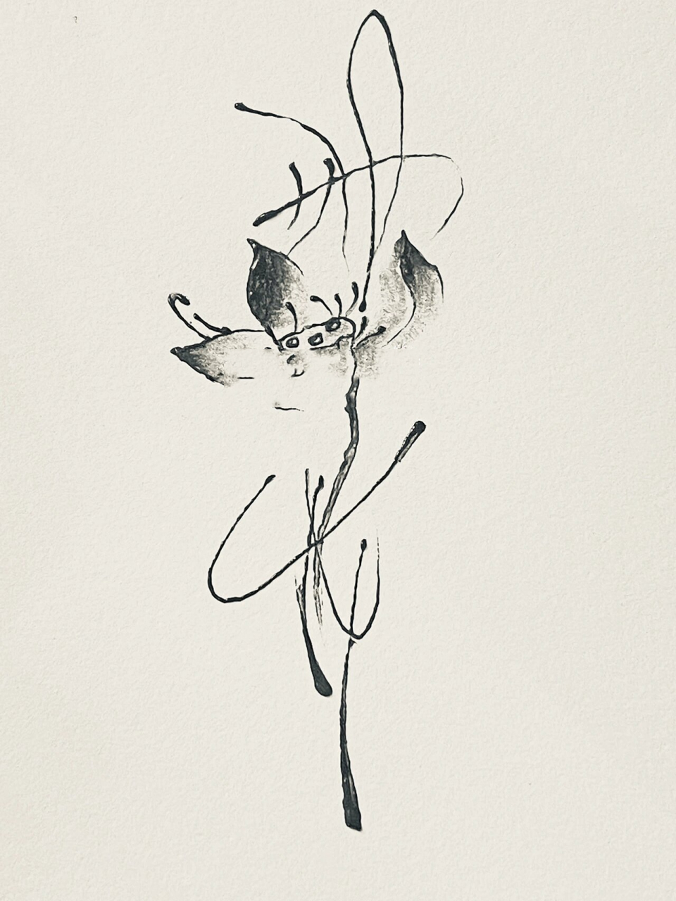 海娜手绘纹身图案分享|水墨莲花 花柔玉净,捧觞别有娉婷 适合小姐姐画