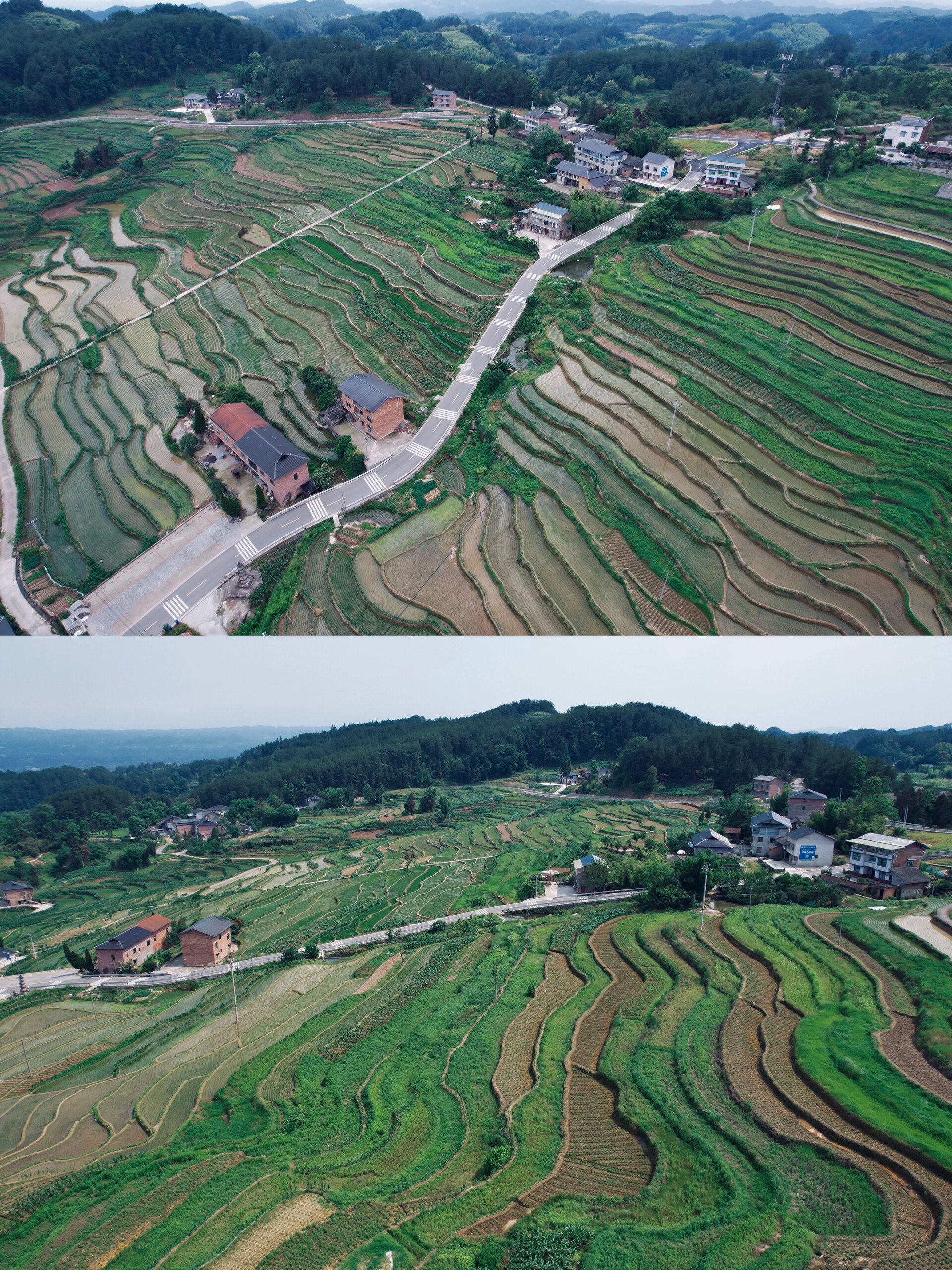 南川盐井村因梯田而出名,盐井梯田位于重庆南川区石溪镇盐井村,与