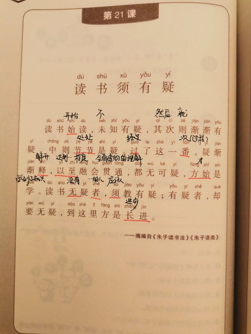 小古文学习—第21课 读书须有疑