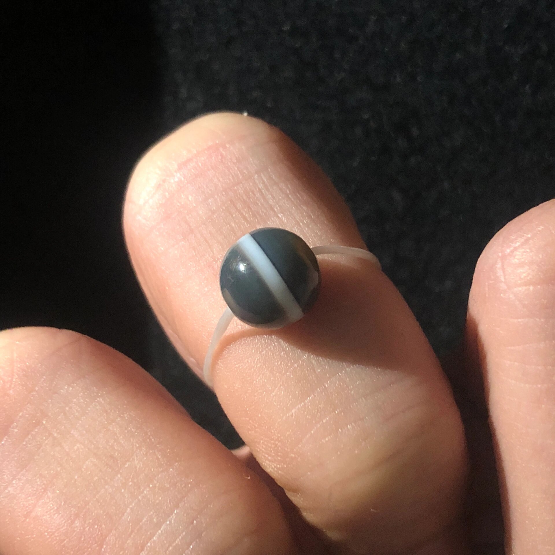 千年笔直正一线蓝沁药师珠 满蓝沁 宽线 超级滚圆 尺寸8 比例超完美