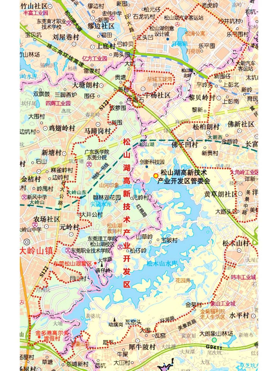 看地图识城市——东莞松山湖松山湖高新区 看地图识城市——东莞