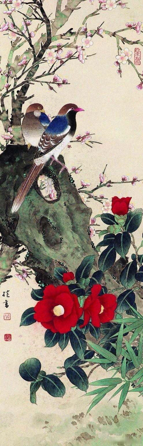 国画大师喻继高工笔花鸟作品欣赏国画