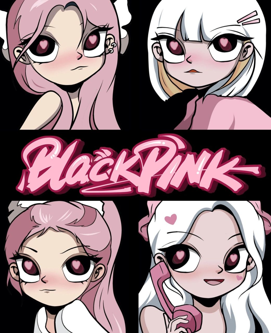 blackpink闺蜜头像四合集来咯95 新稿出炉97 统一色系后还能认出