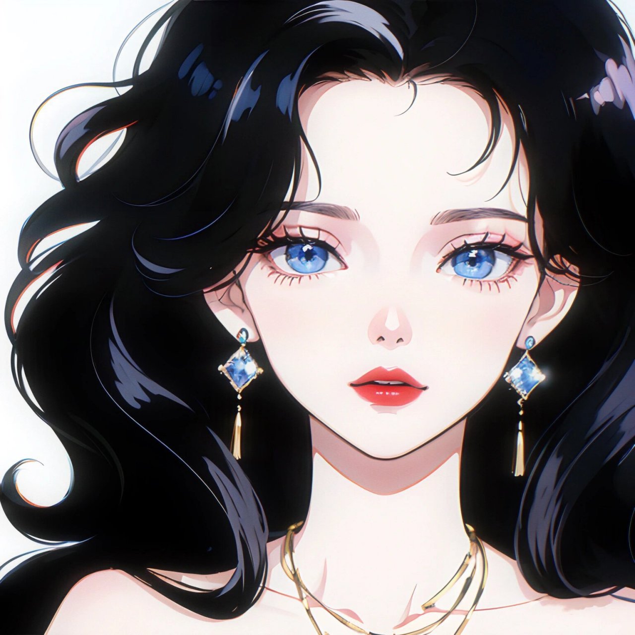 大波浪的姐姐 yyds～ 	 #板绘厚涂##女生头像##微信头像##优质头像