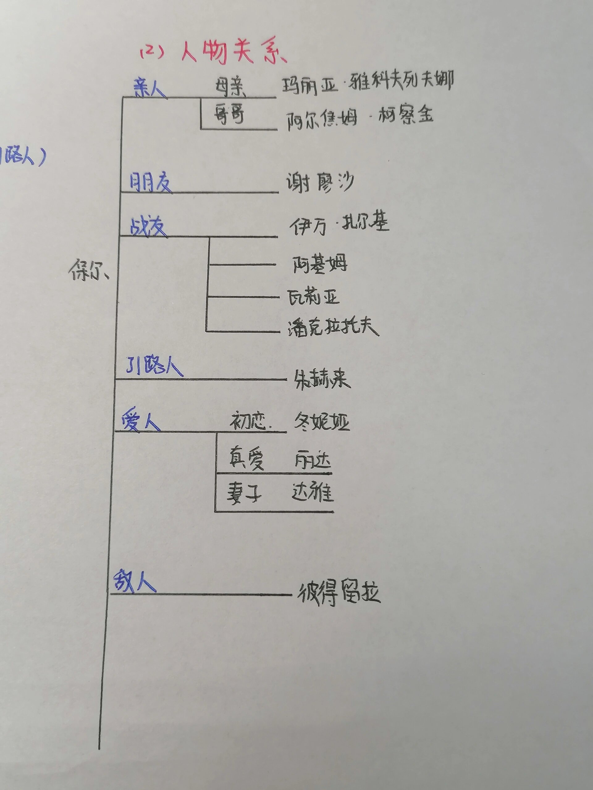 保尔社会关系图图片