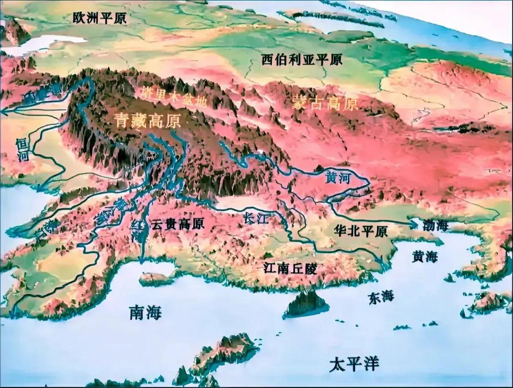 青藏高原地区地形图图片