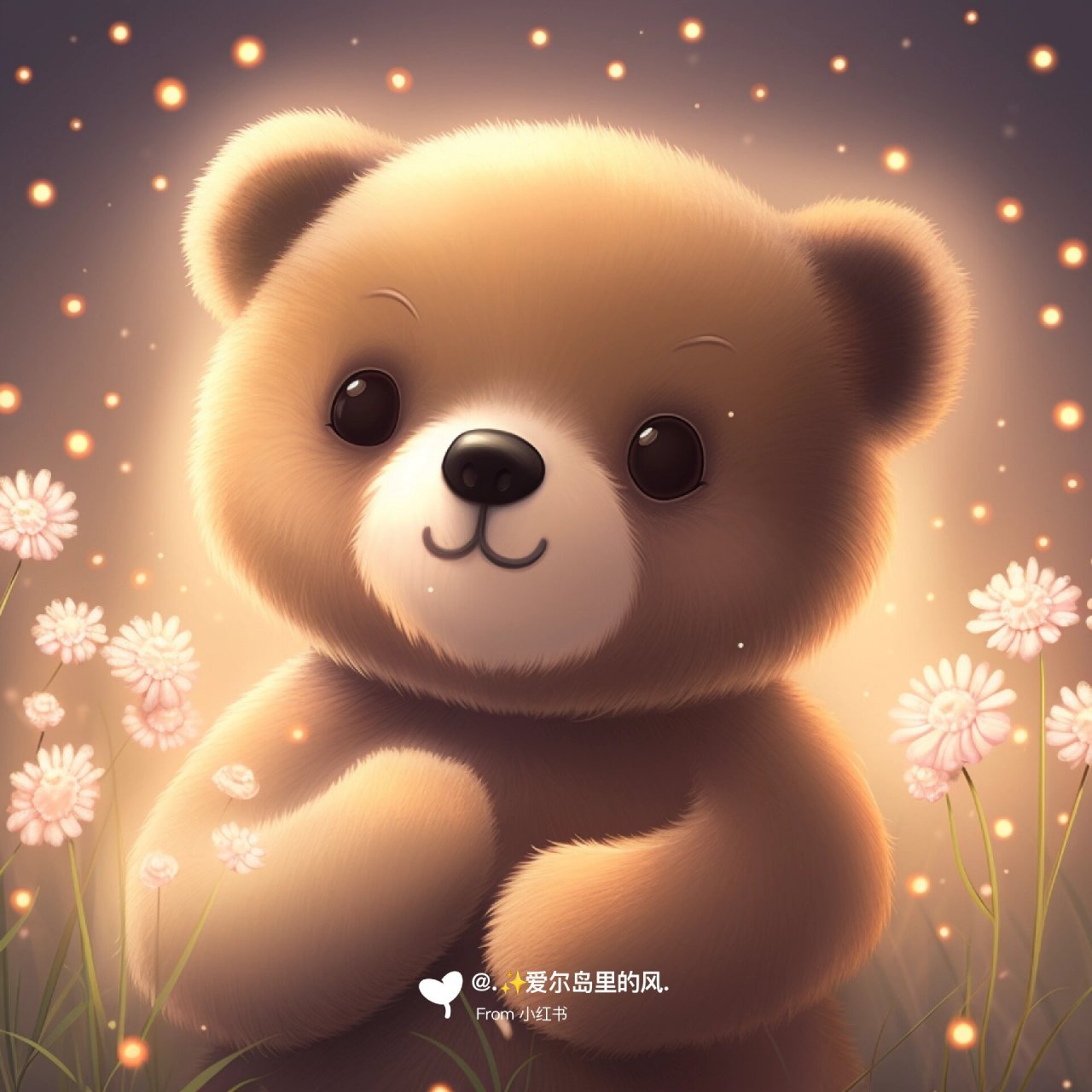 可爱的小棕熊