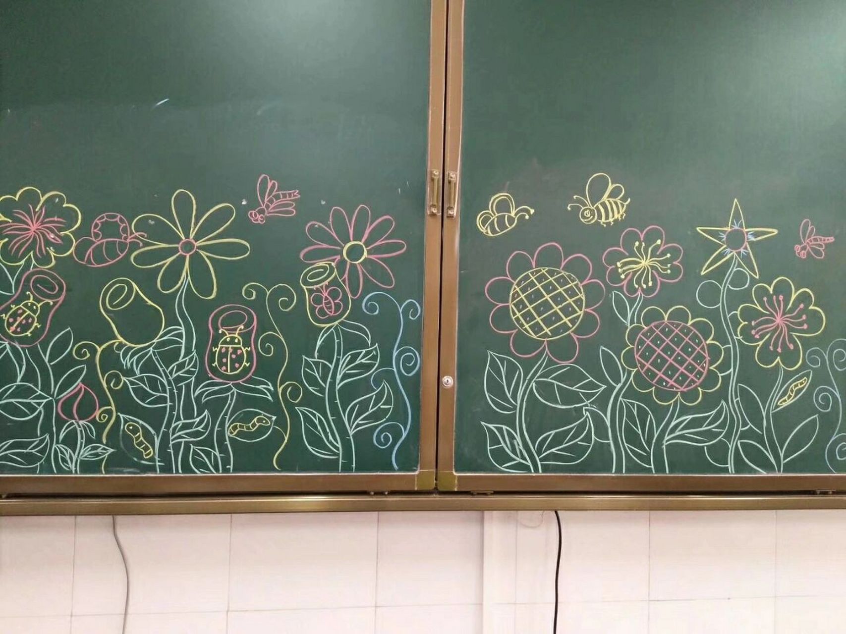 课后延时服务简笔画～茂密的大花丛 #儿童画# #简笔画# #美术课