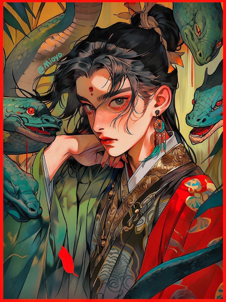 【99异域神灵】国风&国潮插画|古风男 听说梦是另一个平行世界,梦分