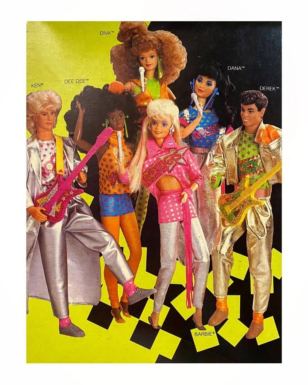 barbie rockers 摇滚芭比80s 古董玩具海报 96摇滚芭比老娃海报分享