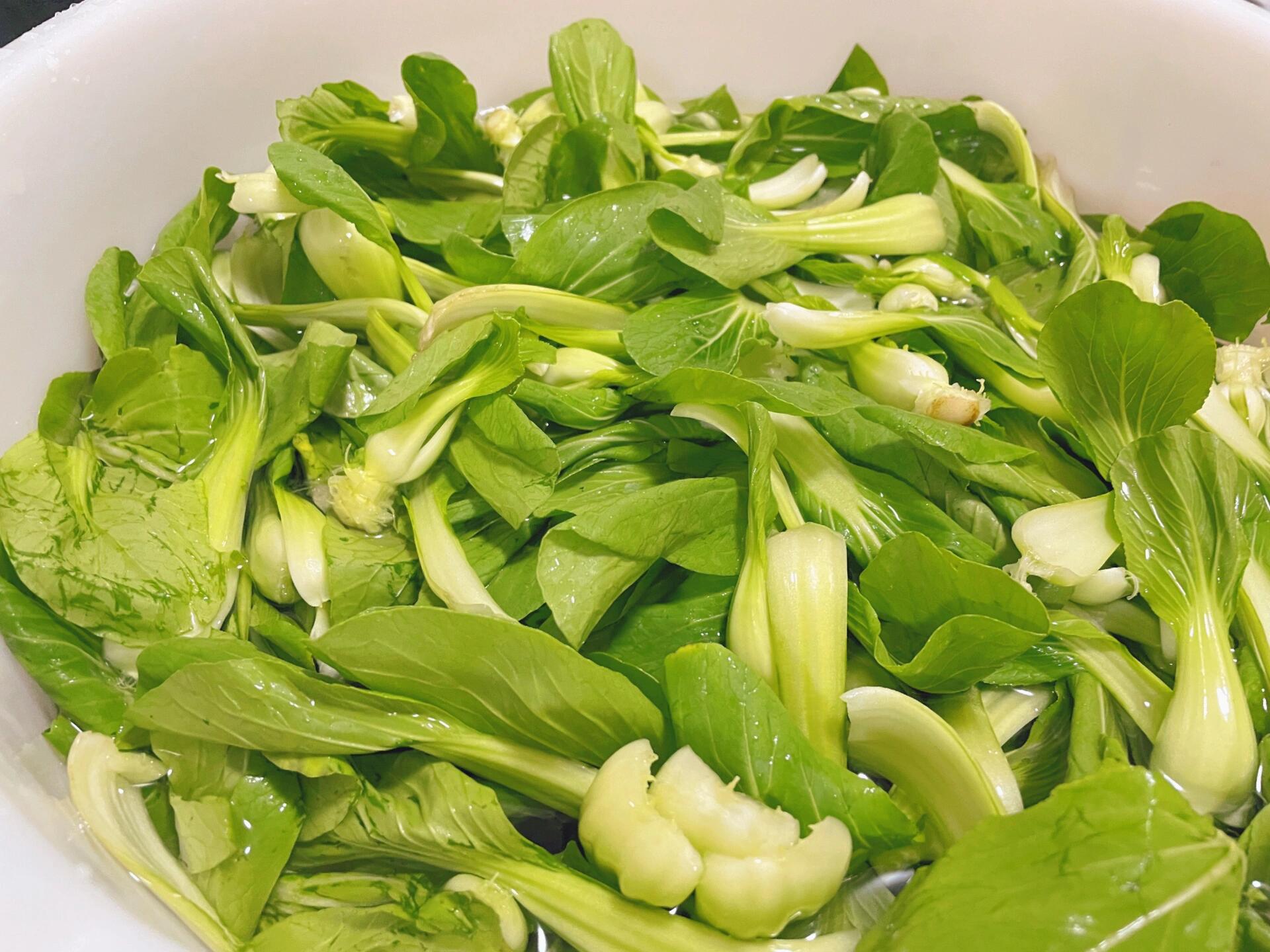 绿油油的瓢儿菜 香菇青菜馅儿 嫩绿嫩绿嫩绿