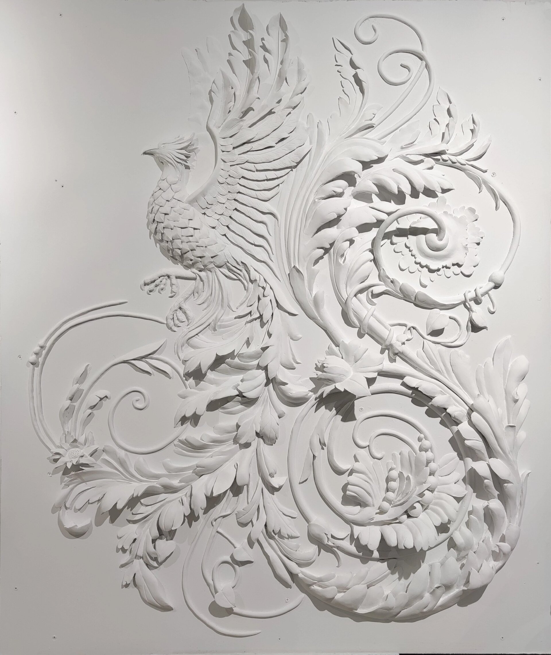 今日分享《凤凰》浮雕壁画!