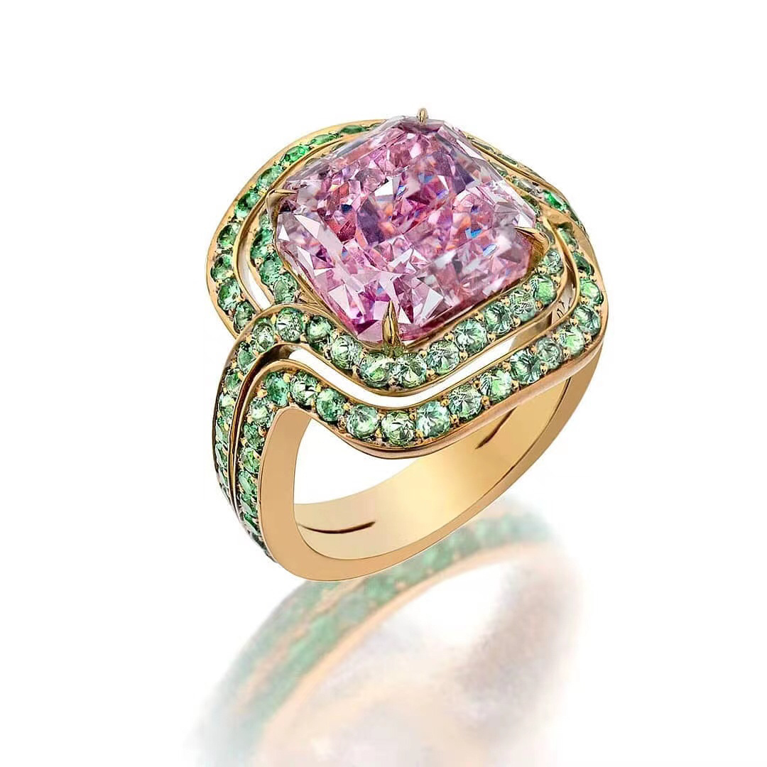 珠宝设计镶嵌|彩色宝石豪华款式合集 分享一组彩宝戒指豪华镶嵌款式