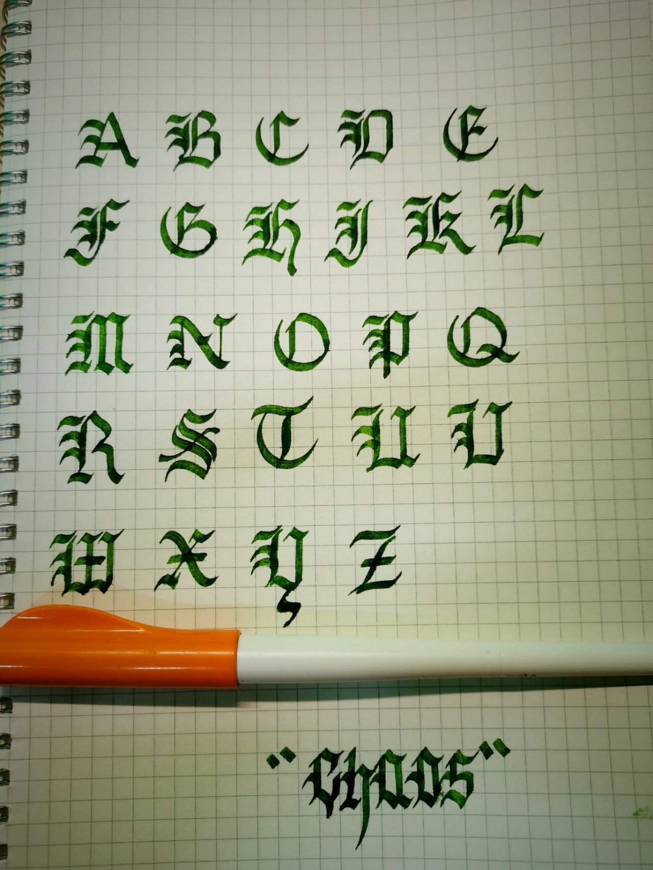 哥特体大写字母表来啦!