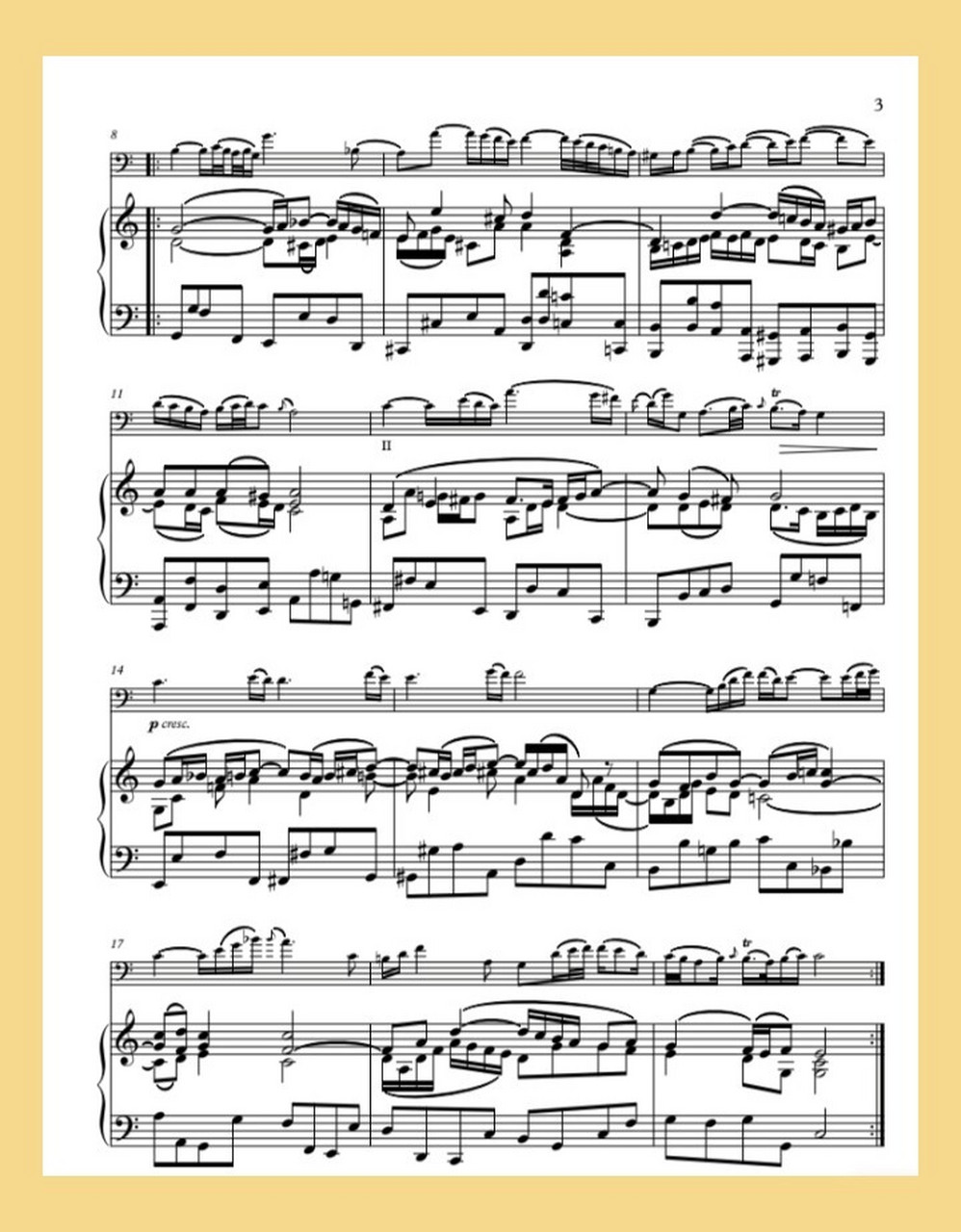 g弦上的咏叹调大提琴 钢琴伴奏谱 巴赫 air  g弦上的咏叹调