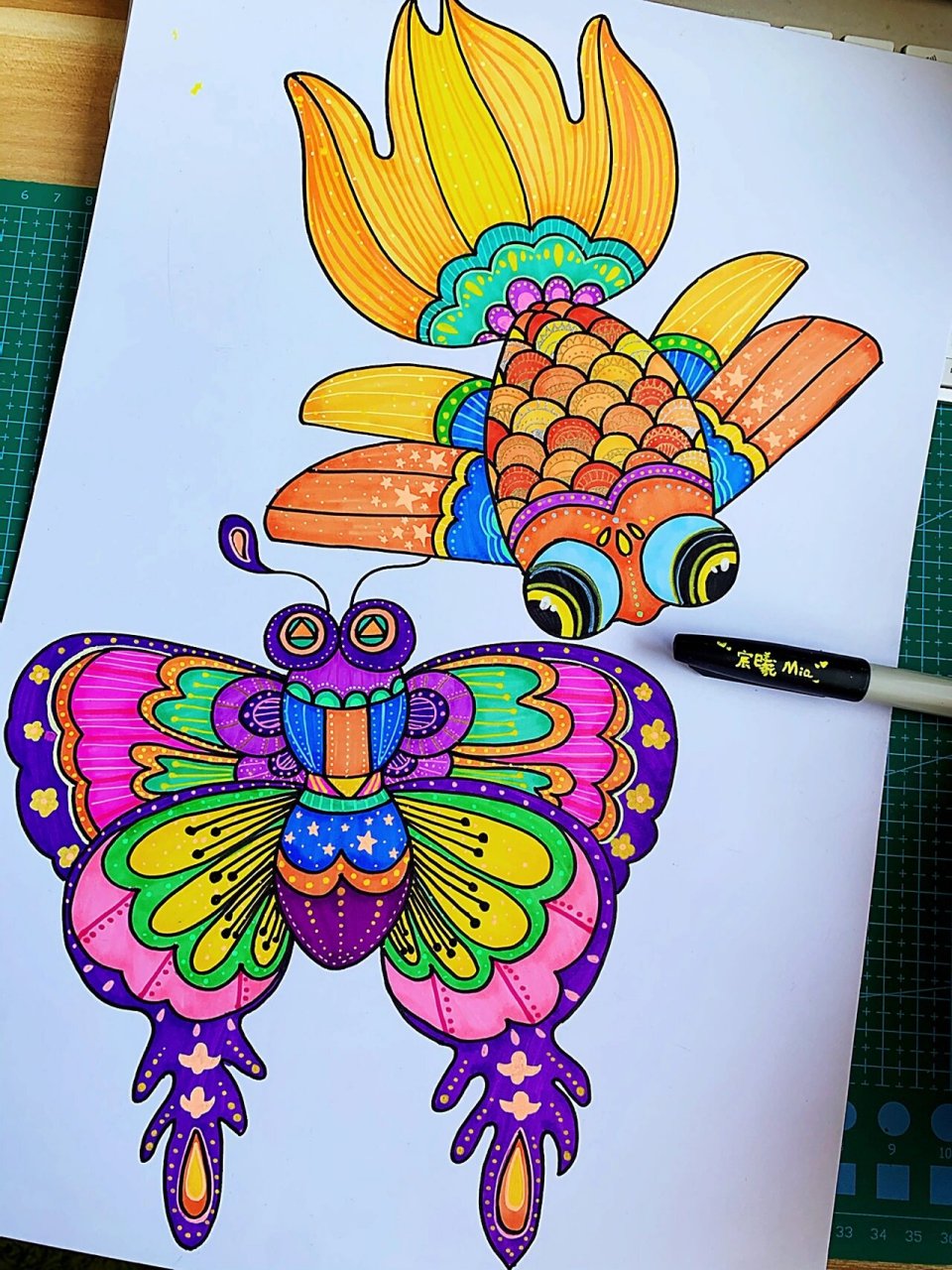 儿童绘画课程内容设计—《金鱼和蝴蝶风筝》 小盆友要的风筝来啦 快来