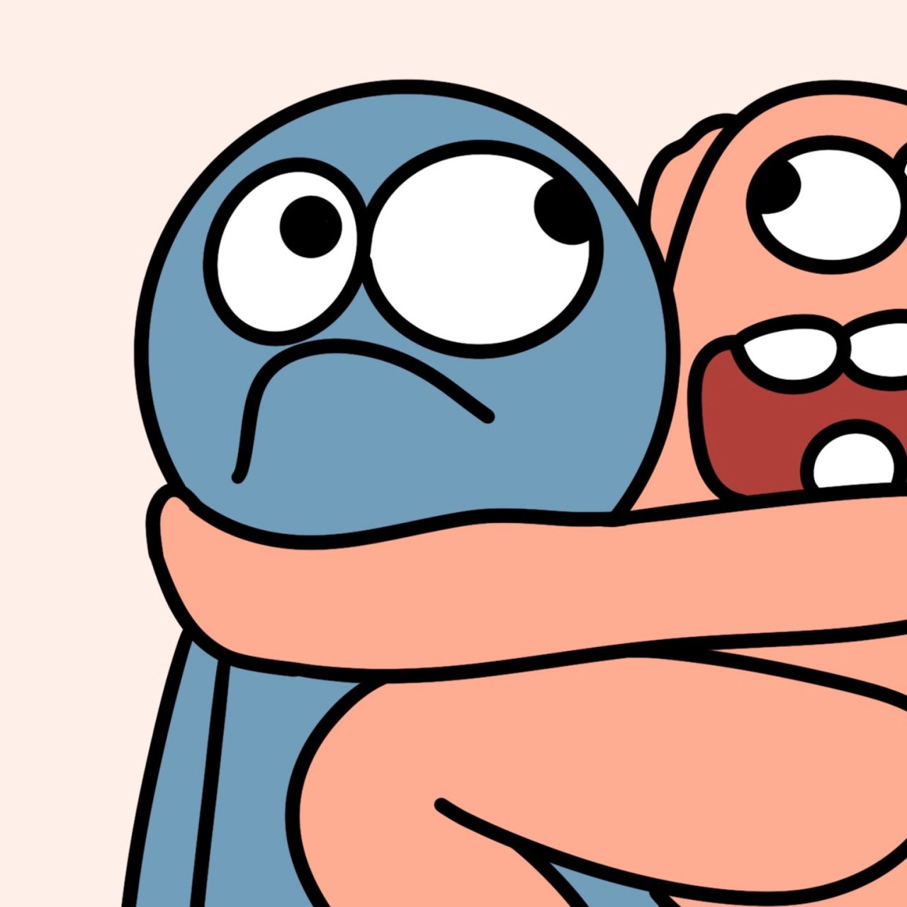 搞笑奇葩情侣头像 | 卡通头像 "粘人精,快下来" "就不!就不!" "哼!