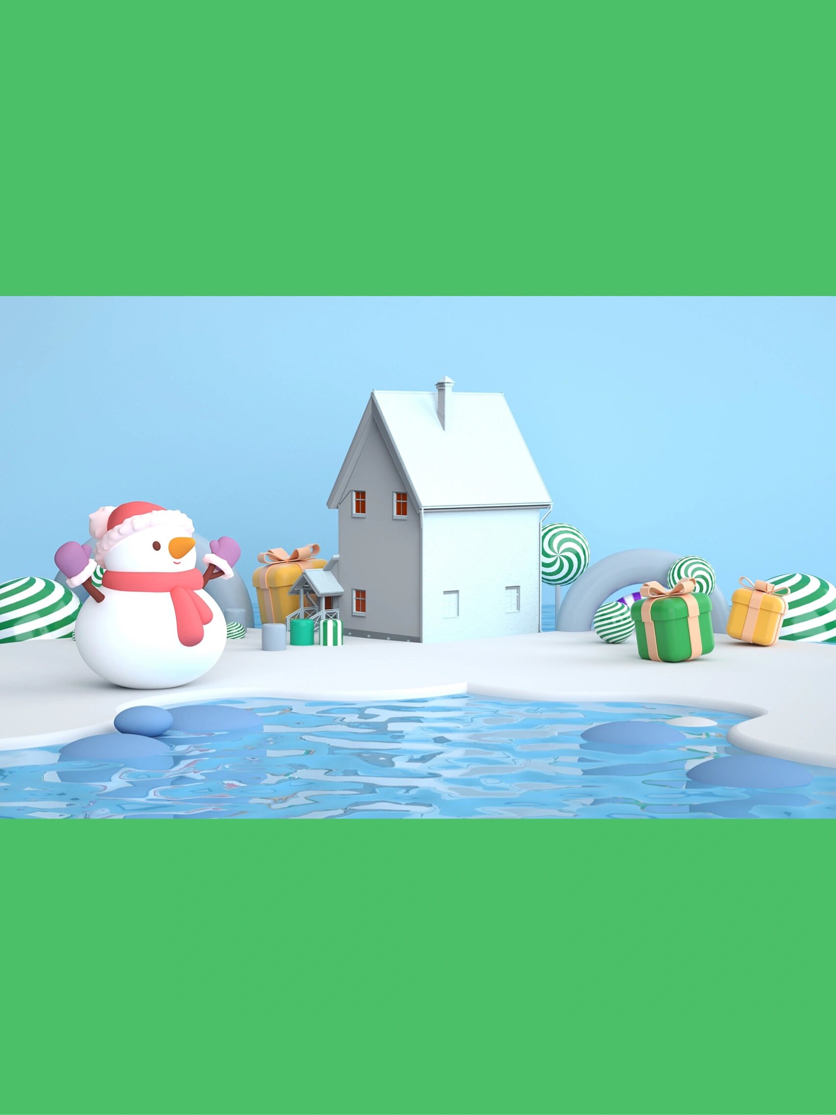 背景图|3d冬天场景背景图☃️