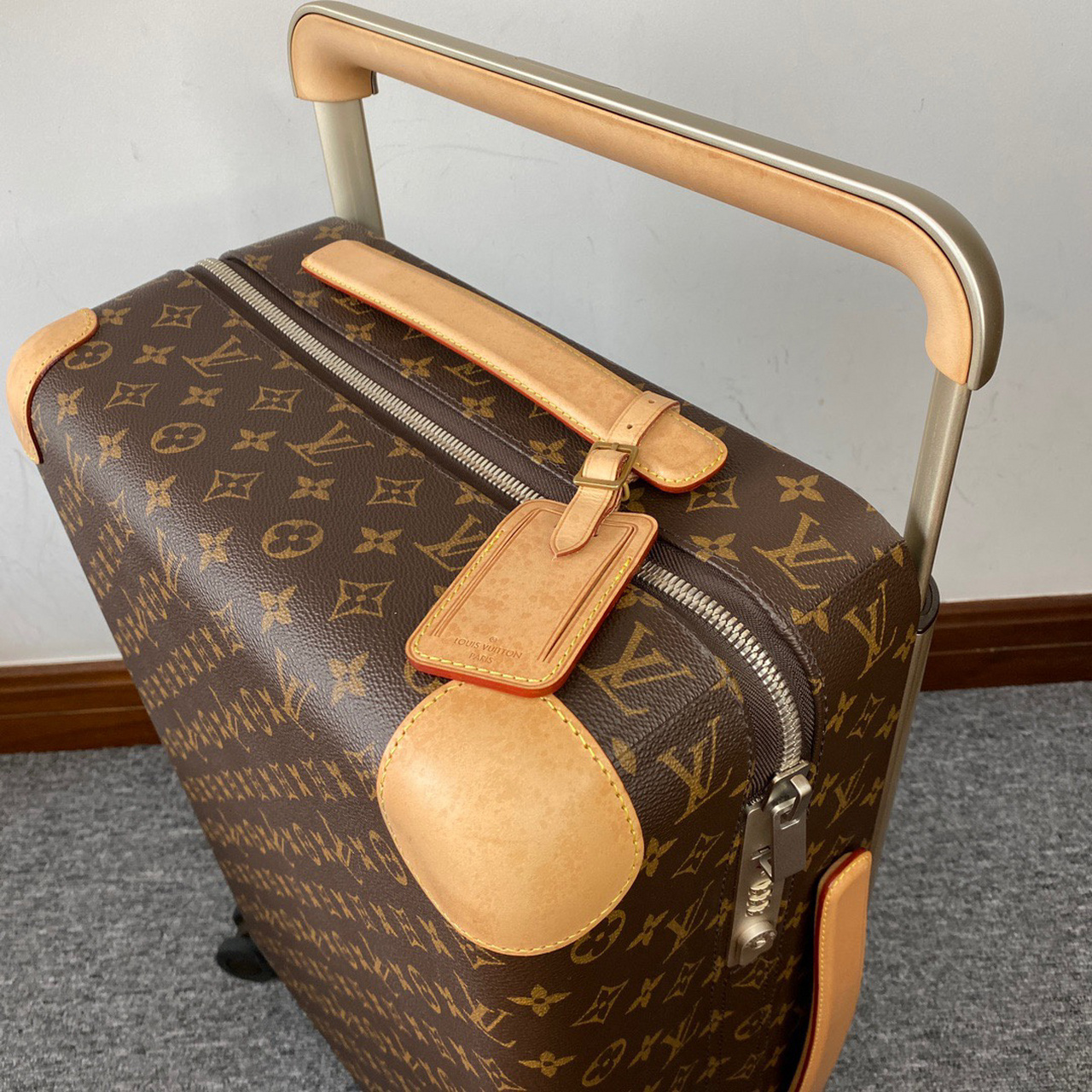 98新lv路易威登horizon棕色老花行李箱拉杆箱登机箱 尺寸50cm 官网在
