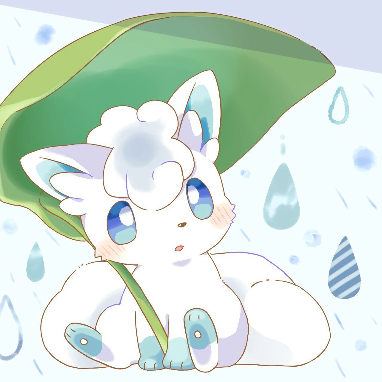 宝可梦插画分享·69|冰六尾7015十二星座17 这位太太画的冰六尾