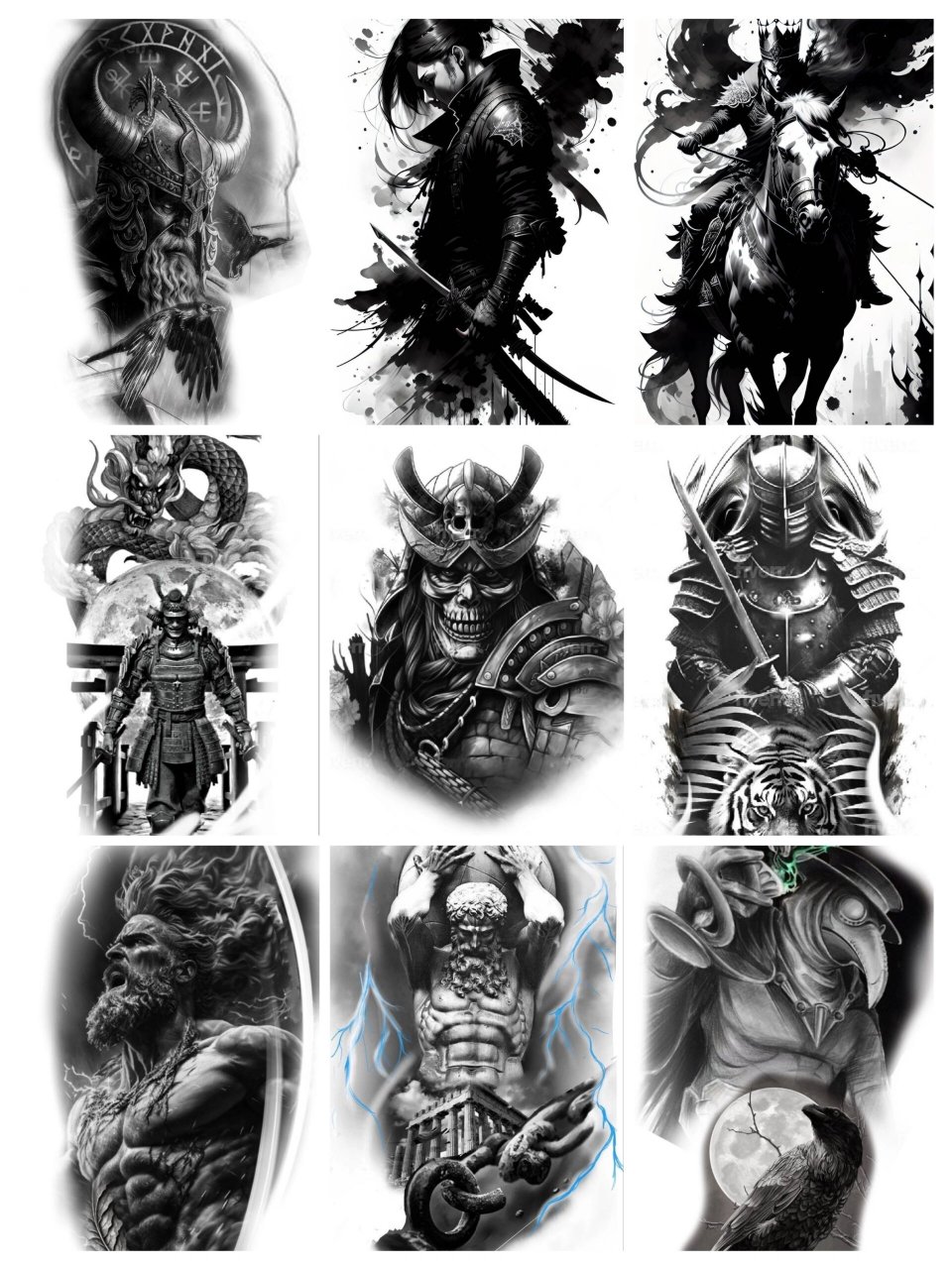 刺青 /纹身素材 / 写实 鬼武士