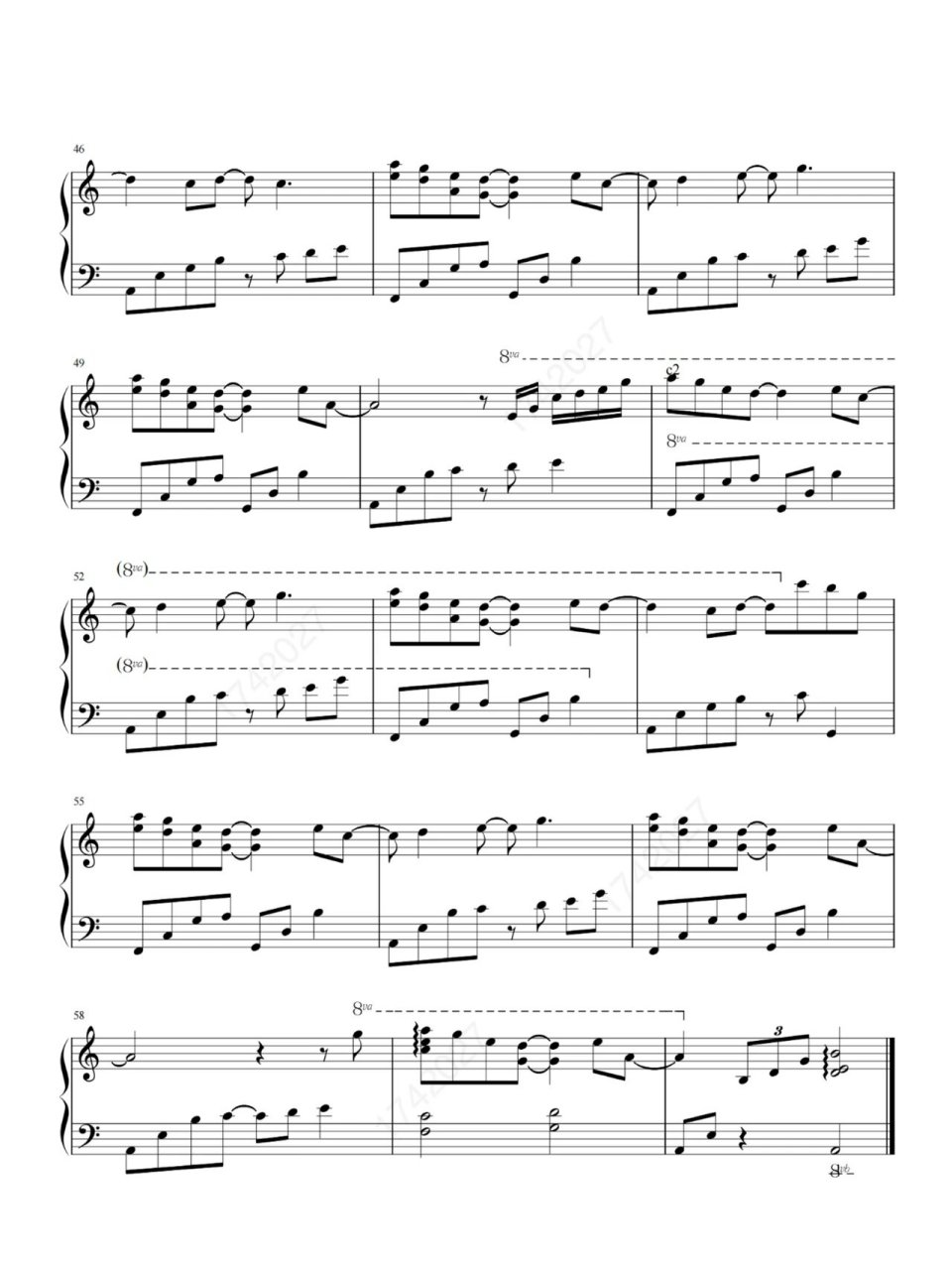 周杰伦「反方向的钟」钢琴谱 #钢琴谱分享# #反方向的钟# #周杰伦