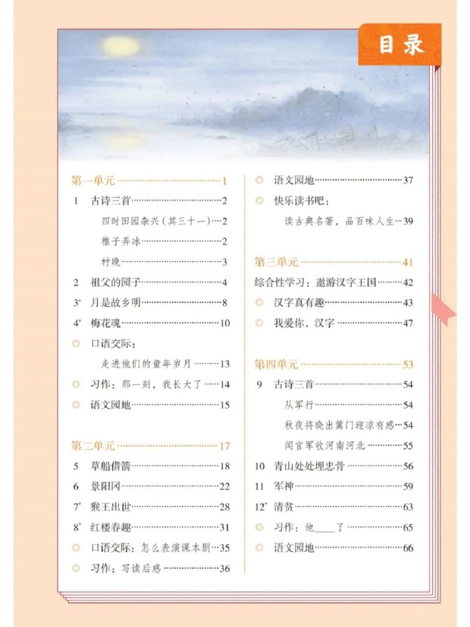 部编版语文五年级下册目录 新年,新气象,你开始备课写教案了吗?
