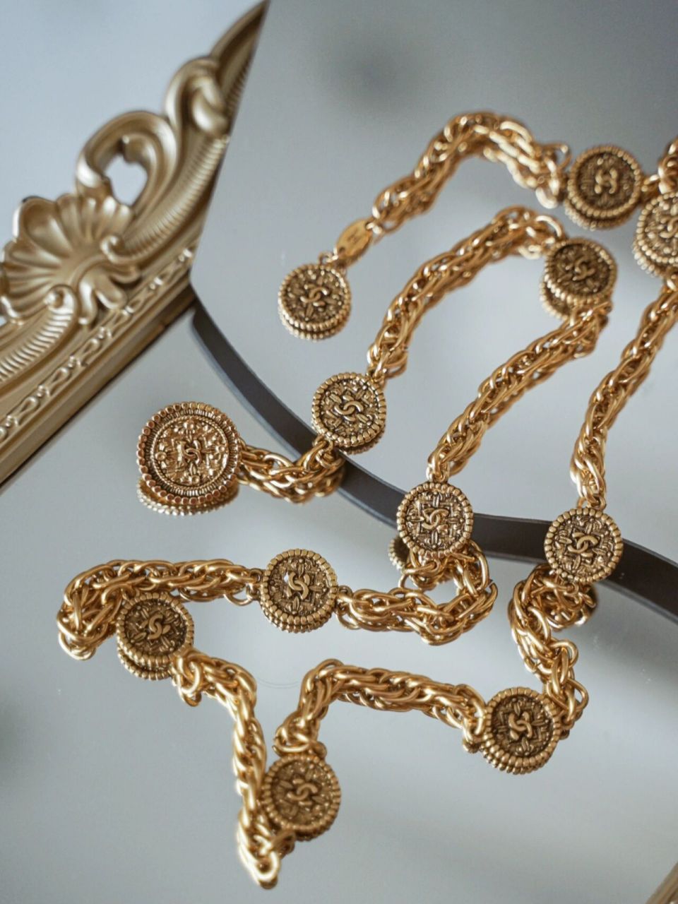 中古首饰|腰间风景线 香奈儿金币腰链 96香奈儿chanel 复古多金币