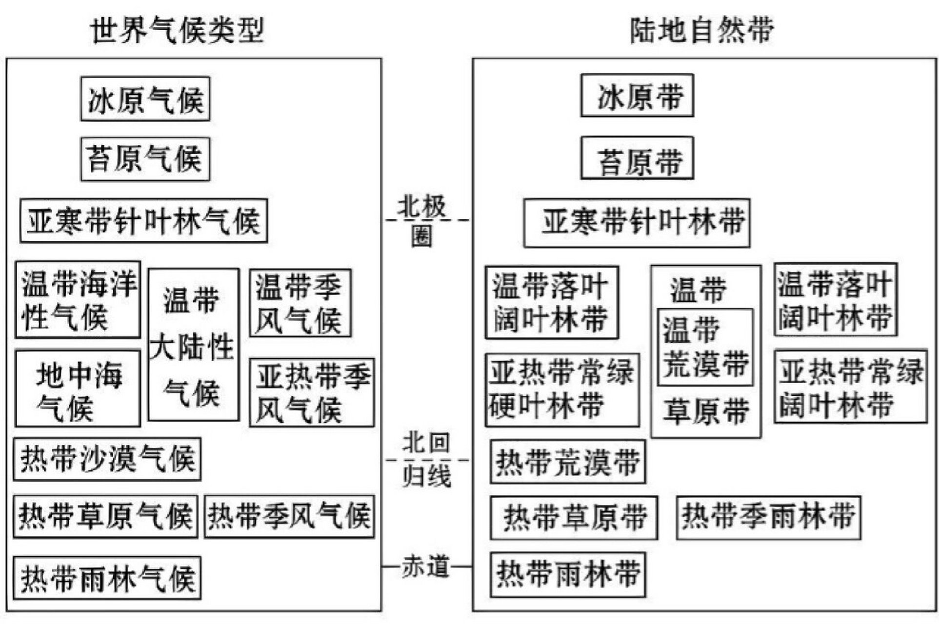 陆地自然带概念图片