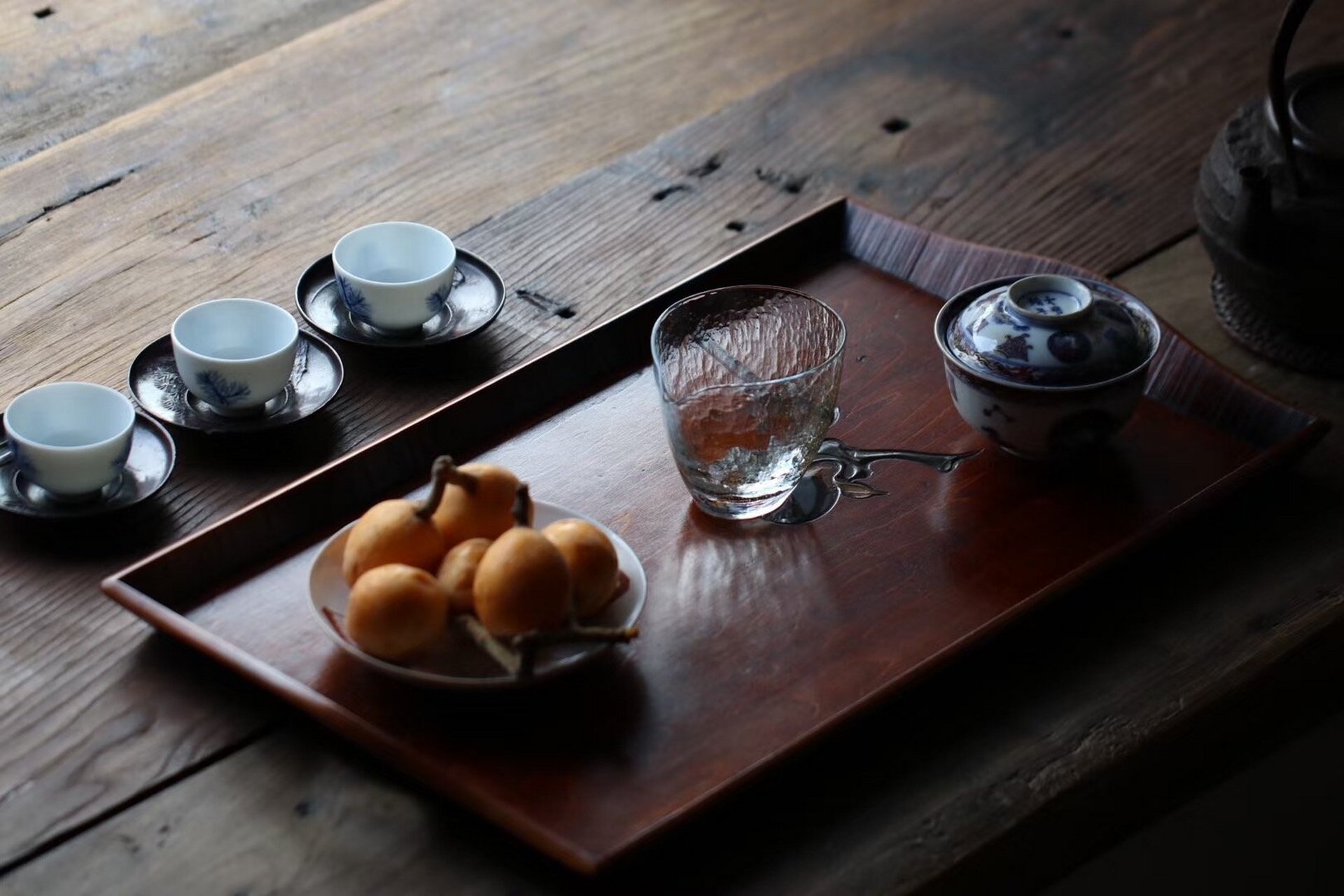 日本茶具茶盘 冈山乌城雕木方形茶盘茶台果 小窗询价客服 顺丰包邮