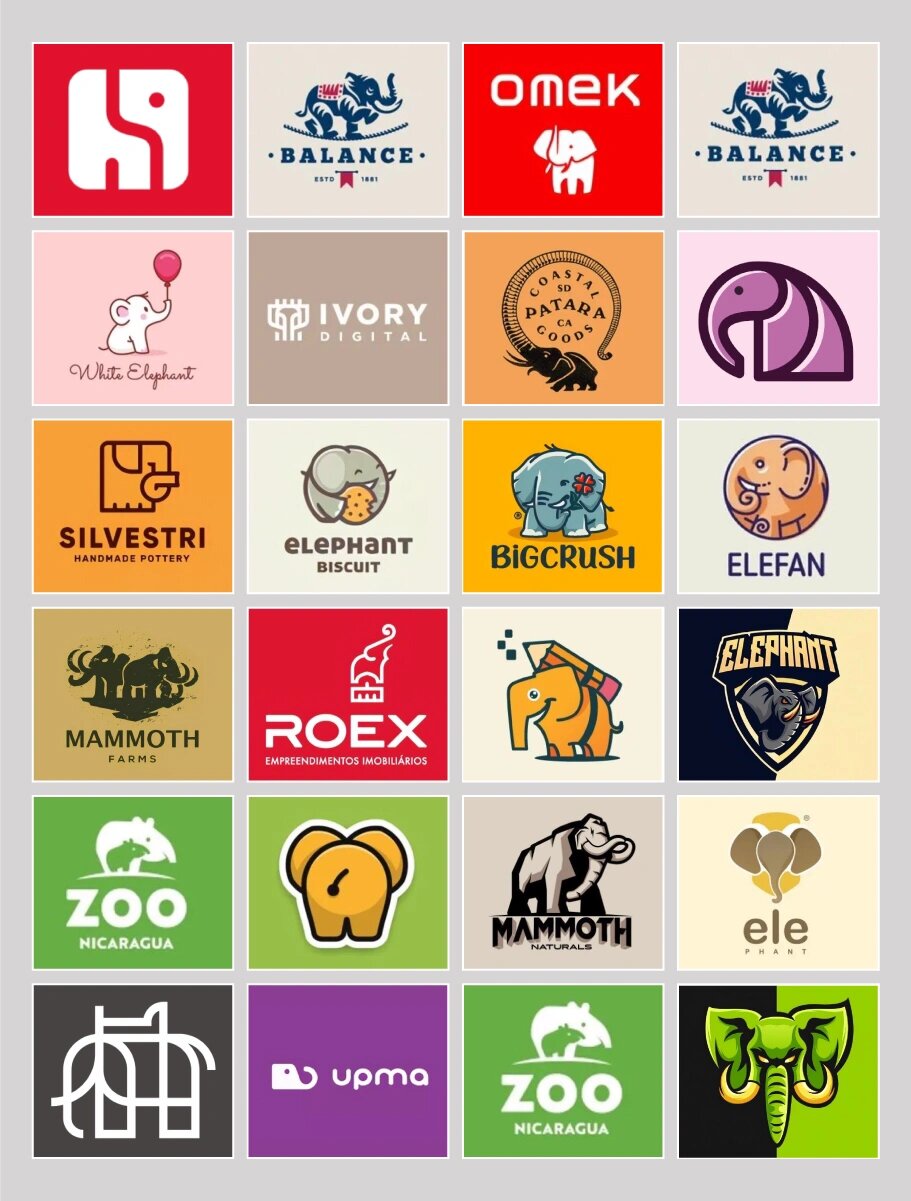 大象元素创意logo设计