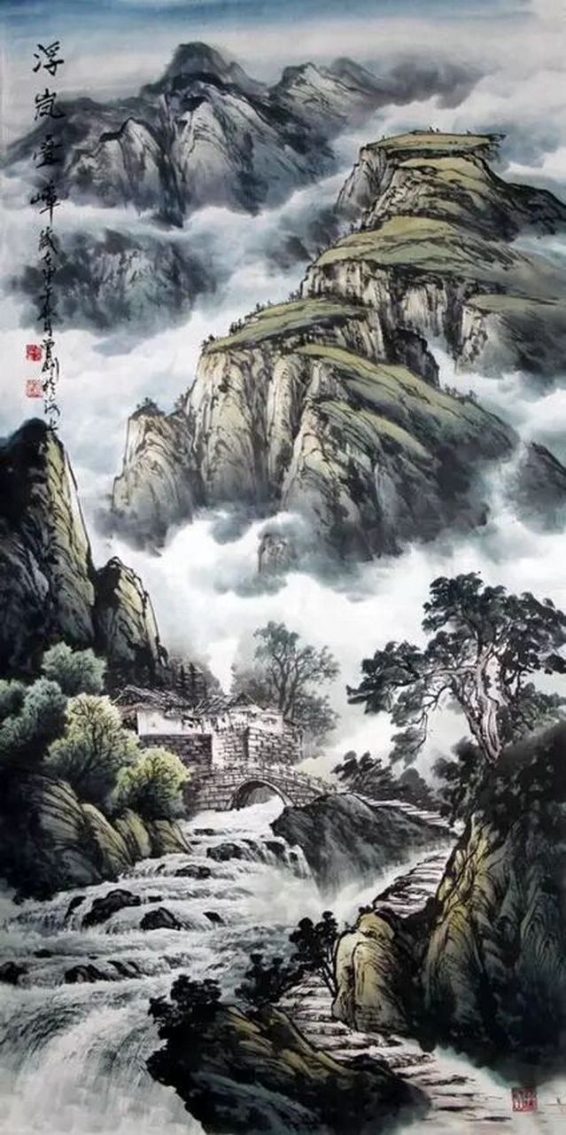 曾刚彩墨山水画选 中国画