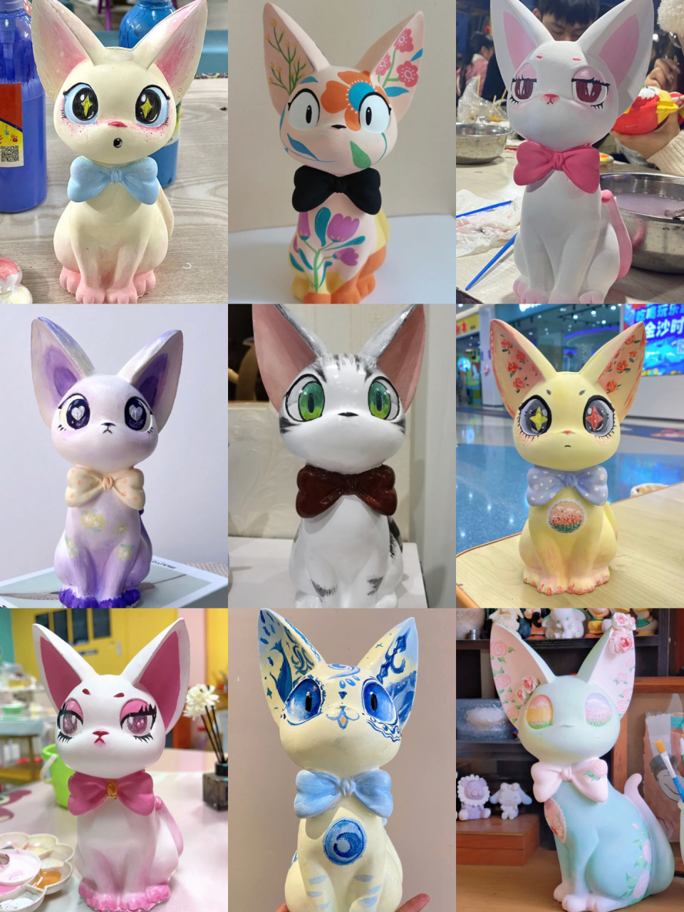 石膏娃娃～吉吉猫(16) 石膏娃娃涂鸦,存钱罐,治愈又解压.