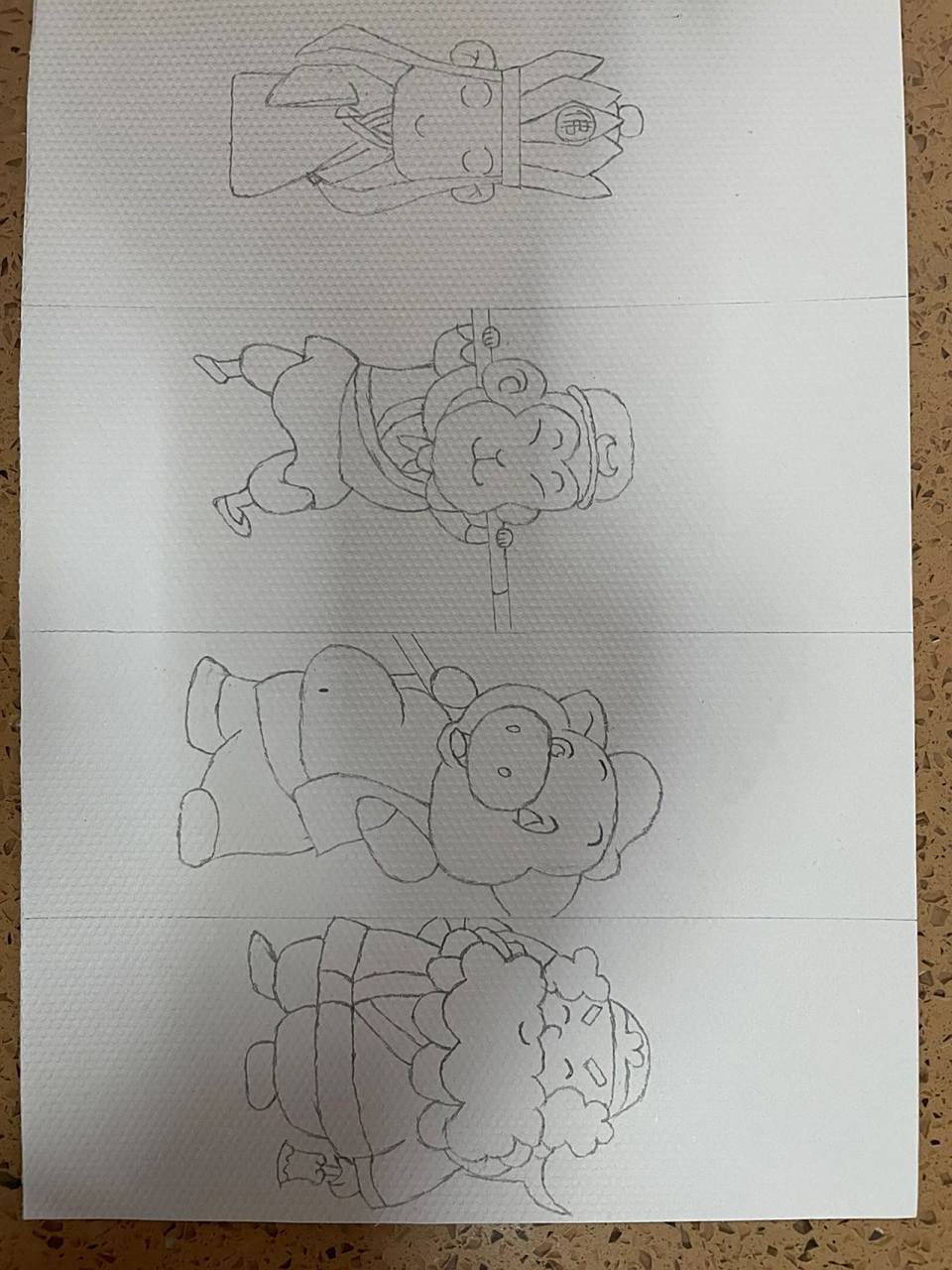 西游记师徒四人简笔画～可可爱爱奇奇怪怪 零基础学画画