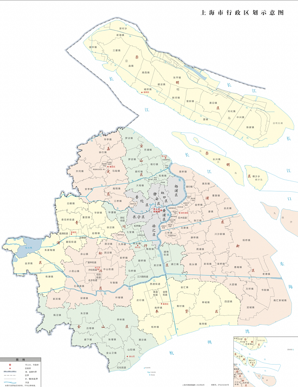 上海市行政区划示意图  上海市行政区划示意图