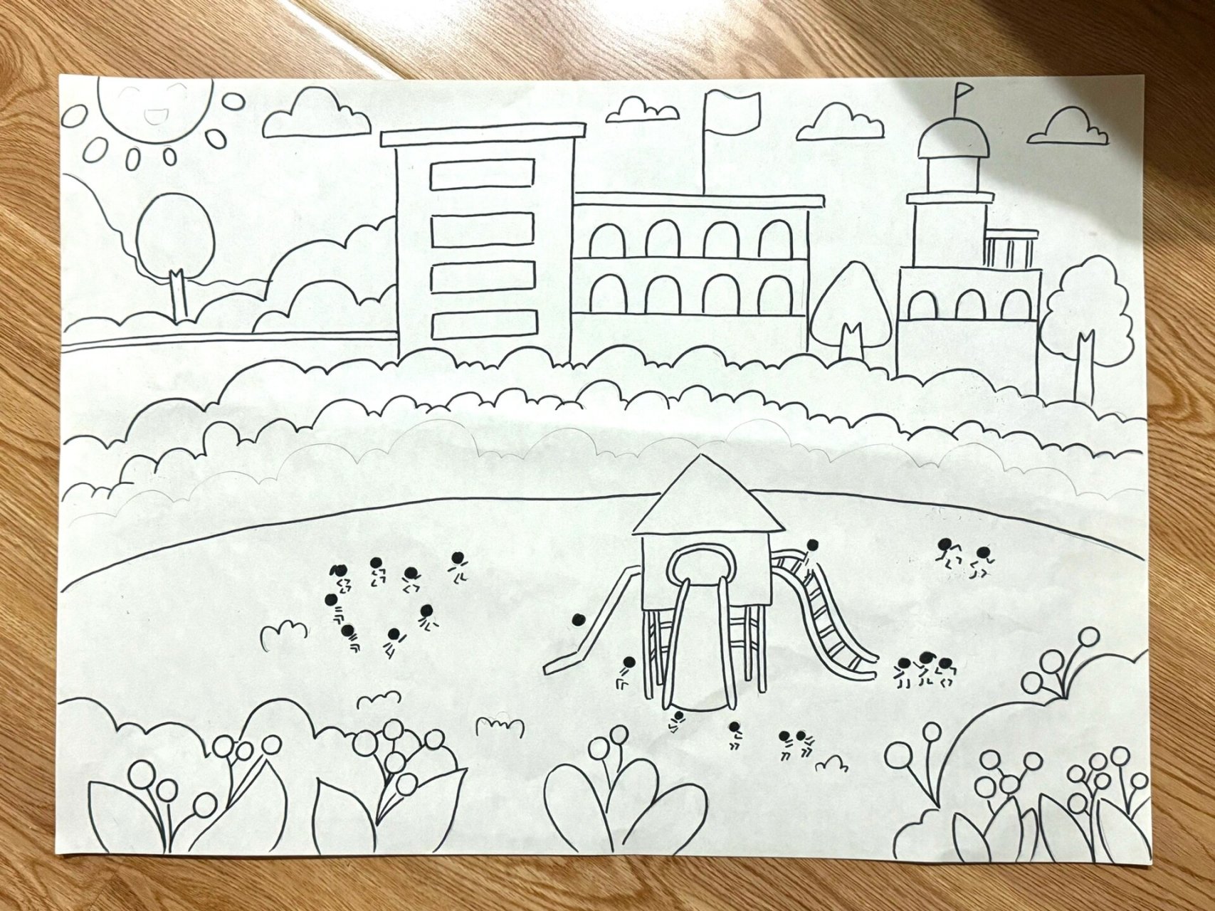 day176 我爱我的幼儿园 超简单儿童画简笔画 儿童画 主题画 简笔画