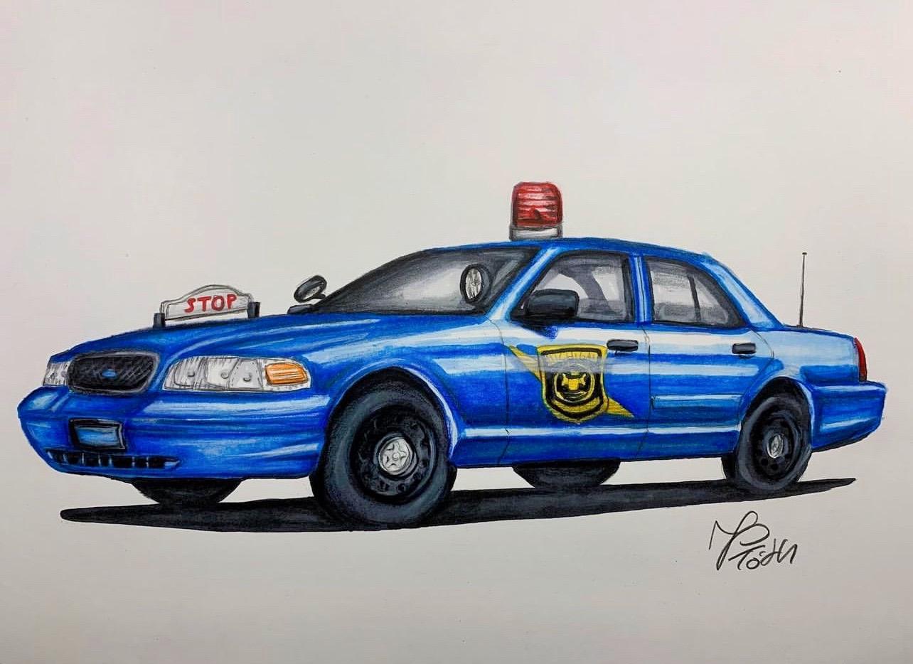 盘点国外警车迷的手绘