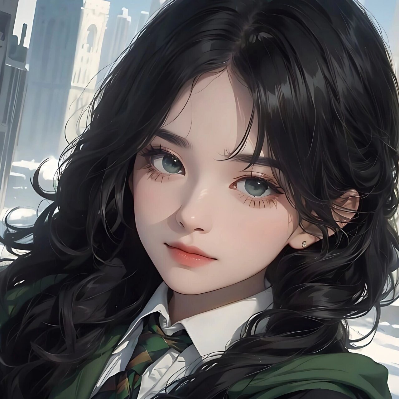 高冷御姐头像61黑发斯莱特林与高级精英感 #不想发在朋友圈# #女生