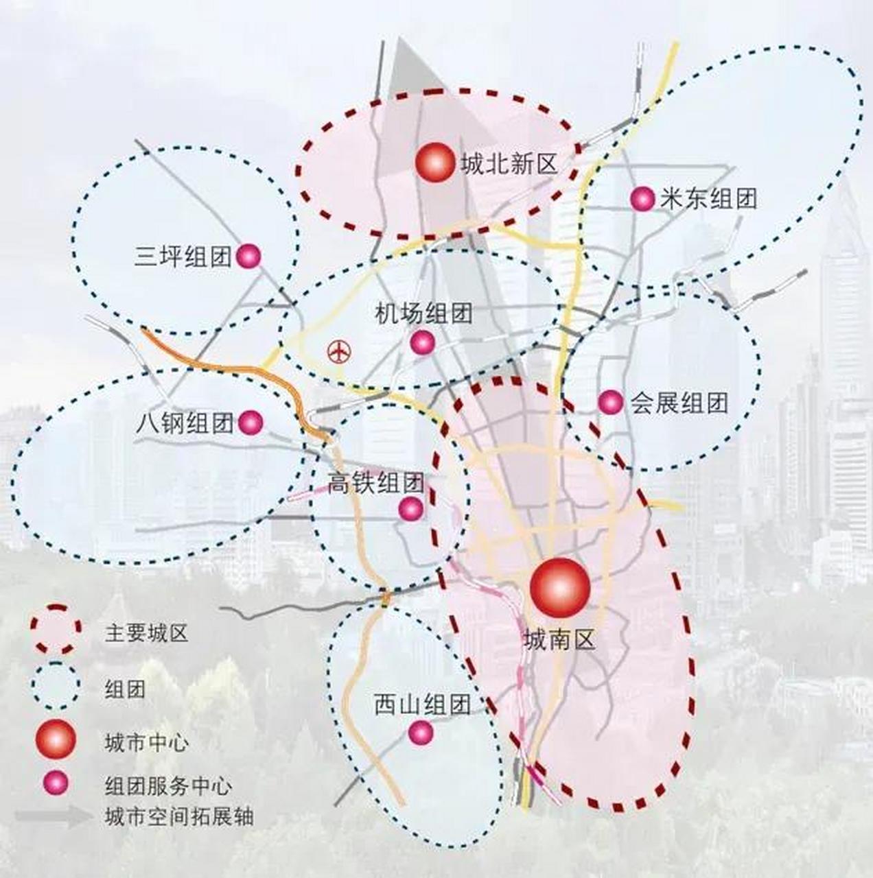 乌鲁木齐市发展规划的7个组团全在城西和城北,西山组团,高铁组团,八钢