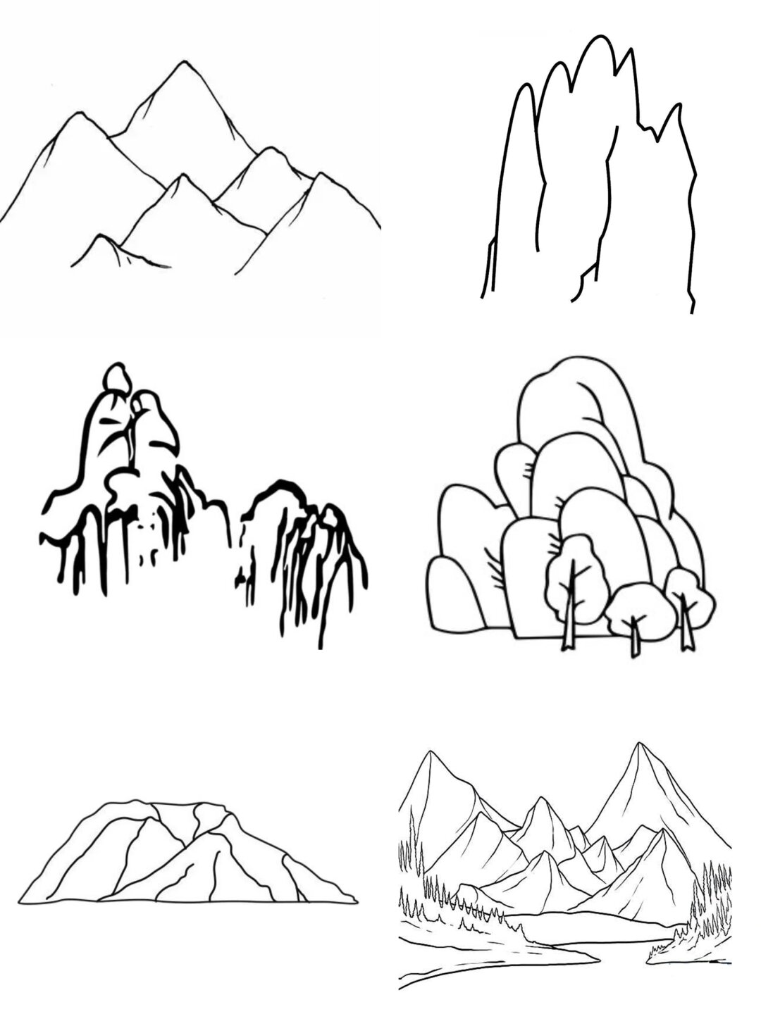 【简笔画】山,山的画法