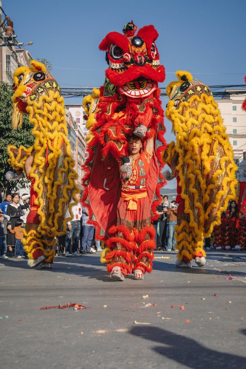 广西春节舞狮图片