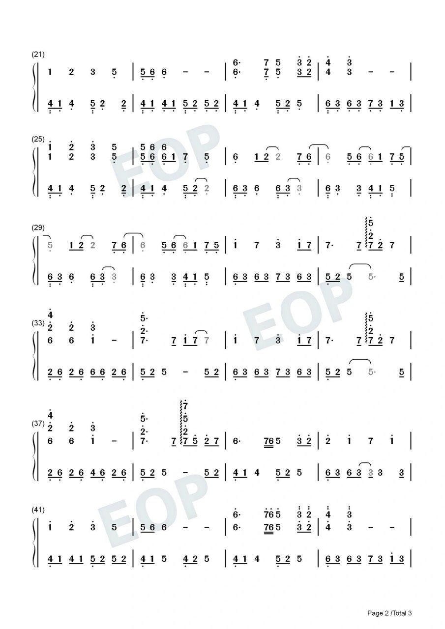 《空蝉》火影忍者简谱钢琴双手曲谱