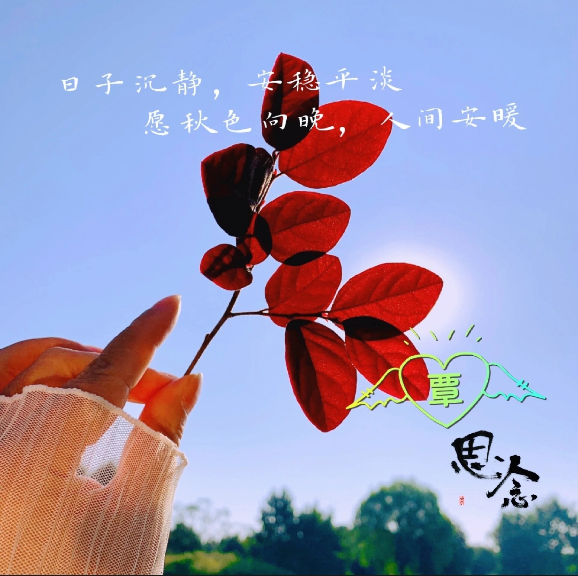 树叶姓氏头像 你留字 我作图